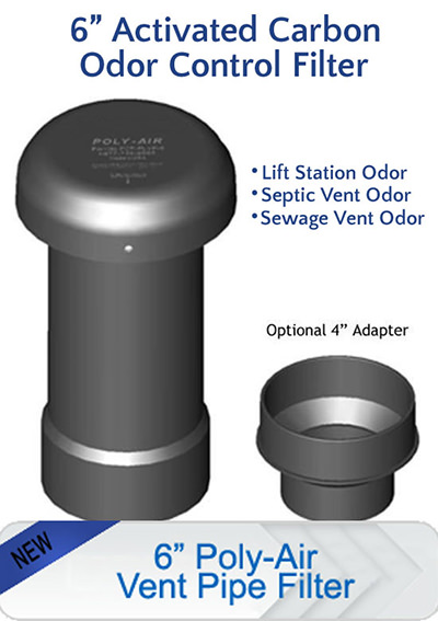 6 inch carbon vent filter
