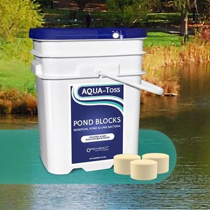 AQUA-Toss Beneficial Bacteria Pond Pucks | EZ Toss Dissolving Pond Blocks
